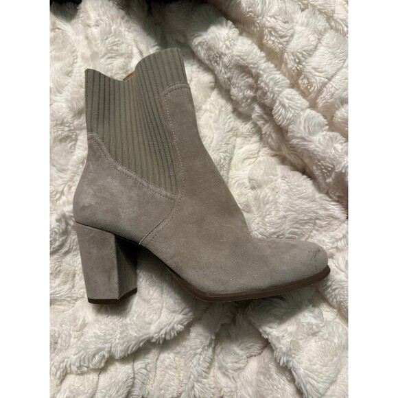 Vionic Womens Perk Kaylee Ankle Boots 10 Suede Knit Heel - Picture 5 of 11